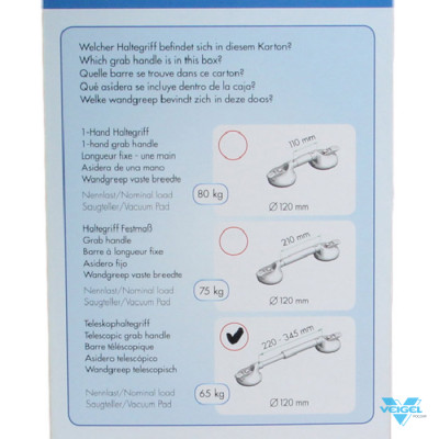 Телескопический поручень Mobeli (ширина 440-565 мм, захват 220-345 мм) -7