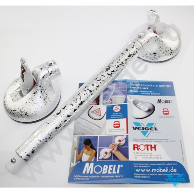 Поручень с фиксированной длиной хром (ширина 570 мм, захват 350 мм)-15