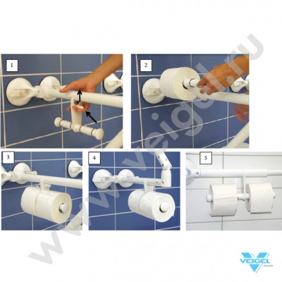 Держатель туалетной бумаги на поручень Mobeli под два рулона-4
